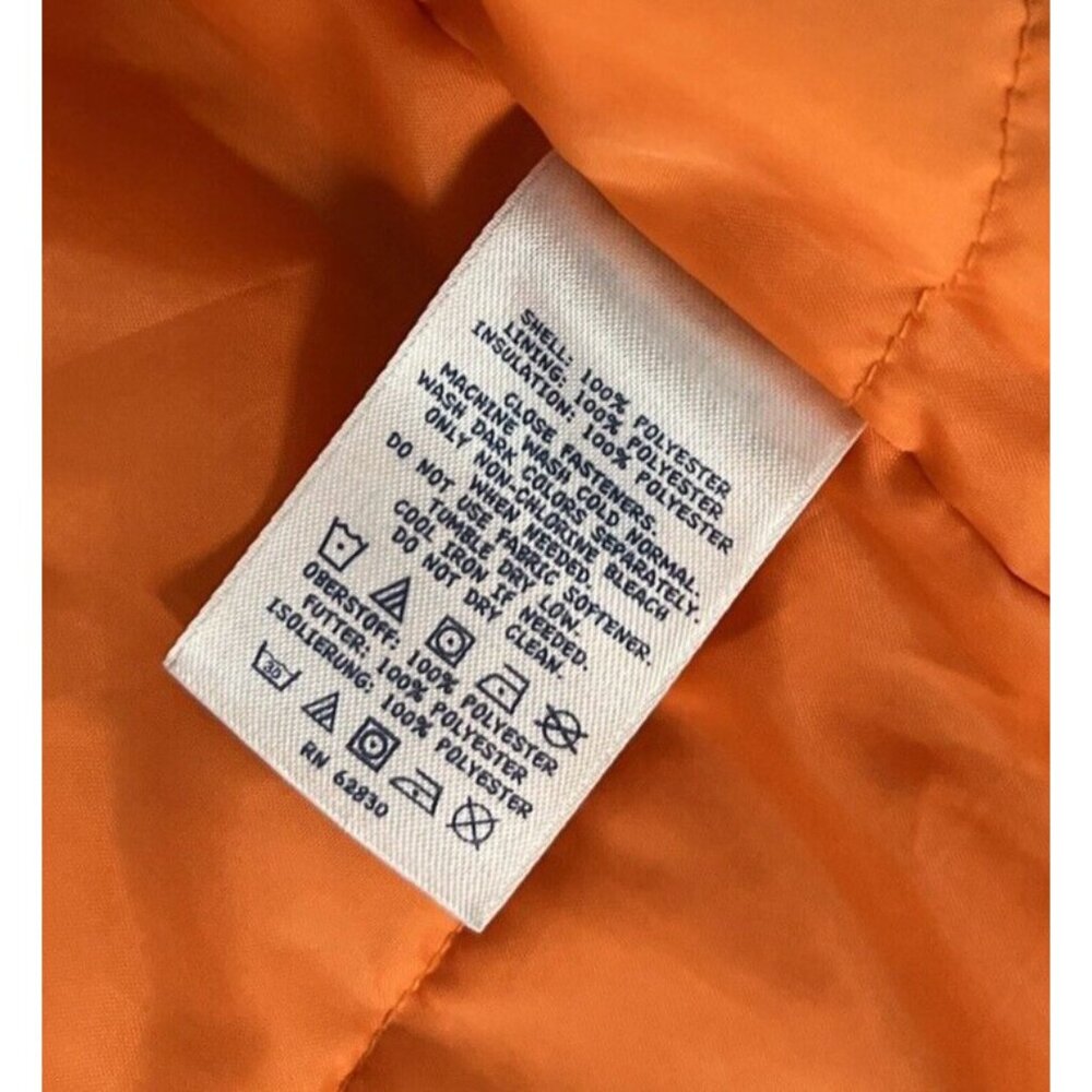 Lands End Kids Boys Jacket w/ Hood Green & Orange M 10/12 - Picture 8 of 11